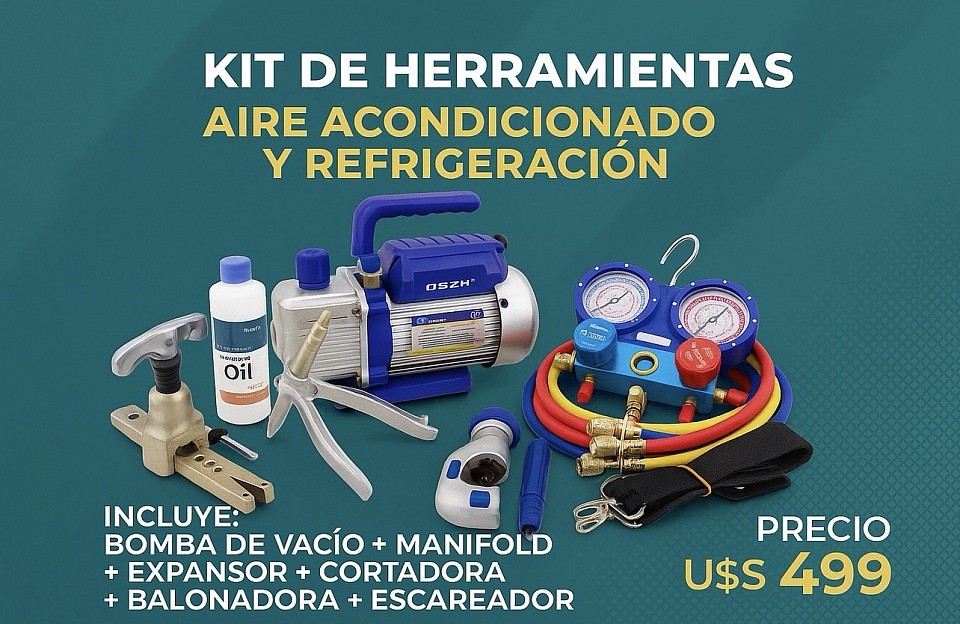 Kit Herramientas Aire Acondicionado y Refrigeración